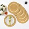 Gold Charger Plates, Set of 6, 13-Inch Round Plastic Plate Chargers for Dinner Plate, Table Setting, Elegant Wedding Decor